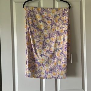 Floral wide leg pants